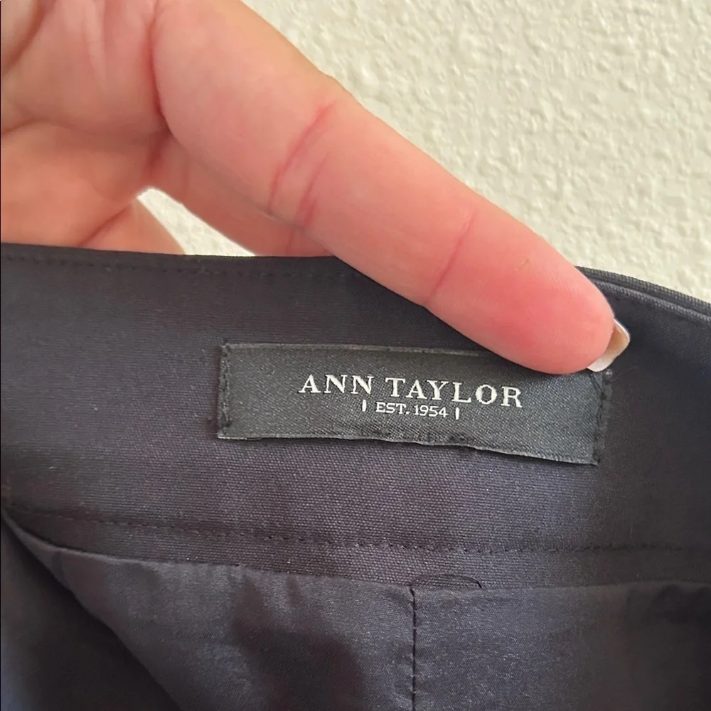 Ann Taylor  Black Button-Front Skirt
